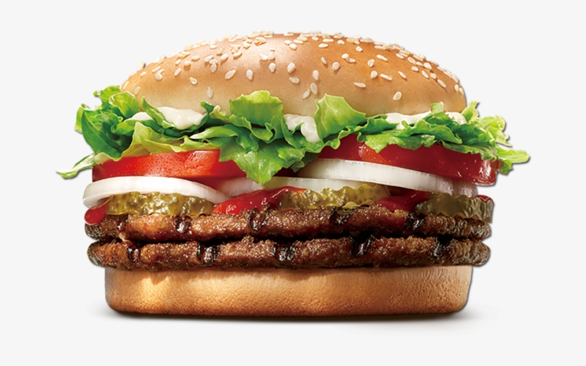 King Whopper Hamburger Burgers Food Cheeseburger Fast - Food Png, transparent png download
