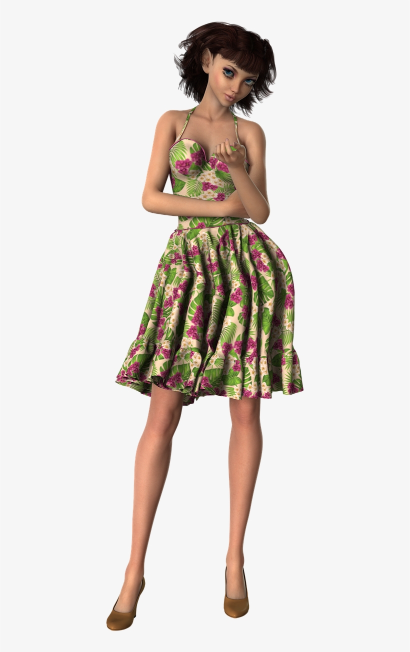 Girl Elf Fantasy - Day Dress, transparent png download