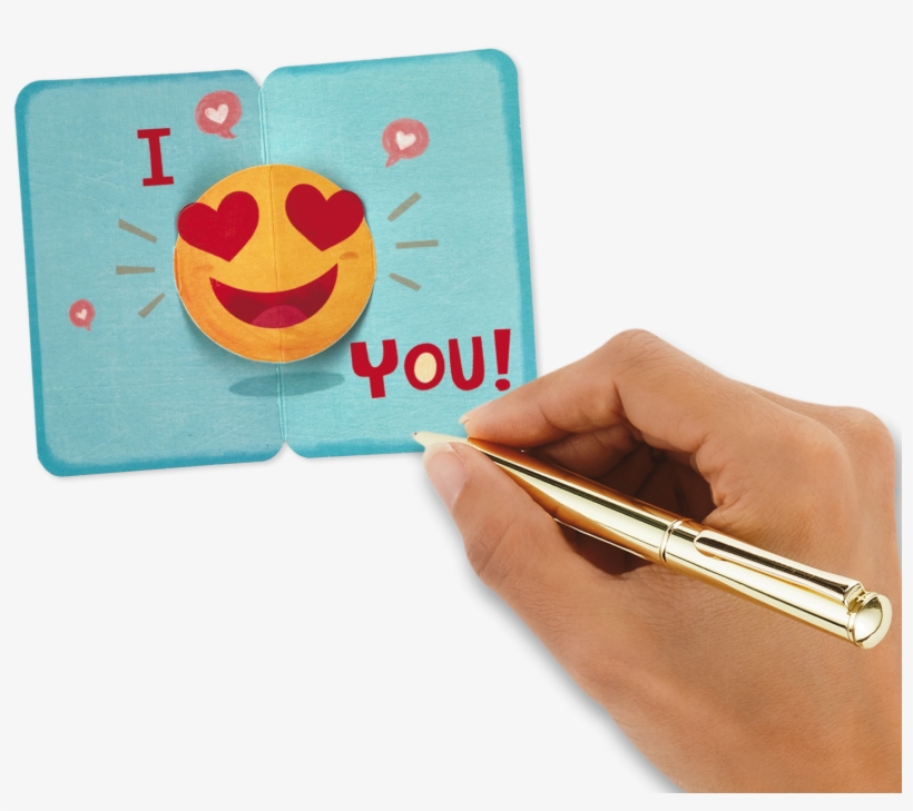 25" Mini Heart-eyes Emoji Pop Up Love - Greeting Card, transparent png download