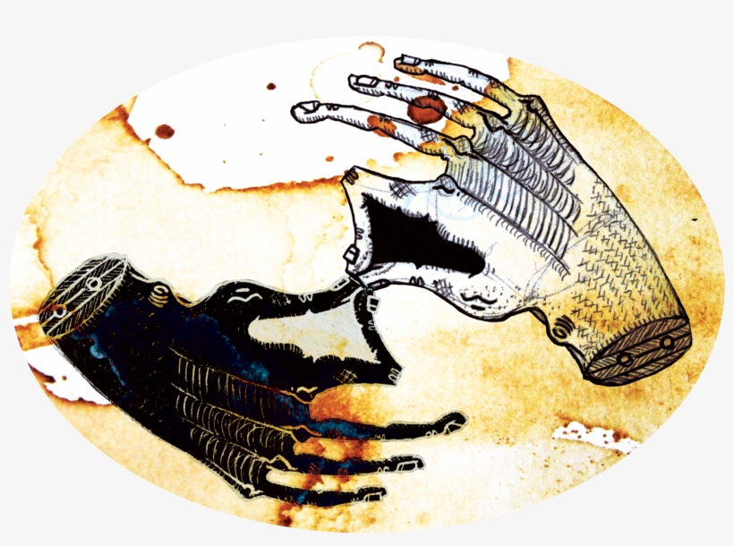 Yin Yang Coffee Hand - Illustration, transparent png download