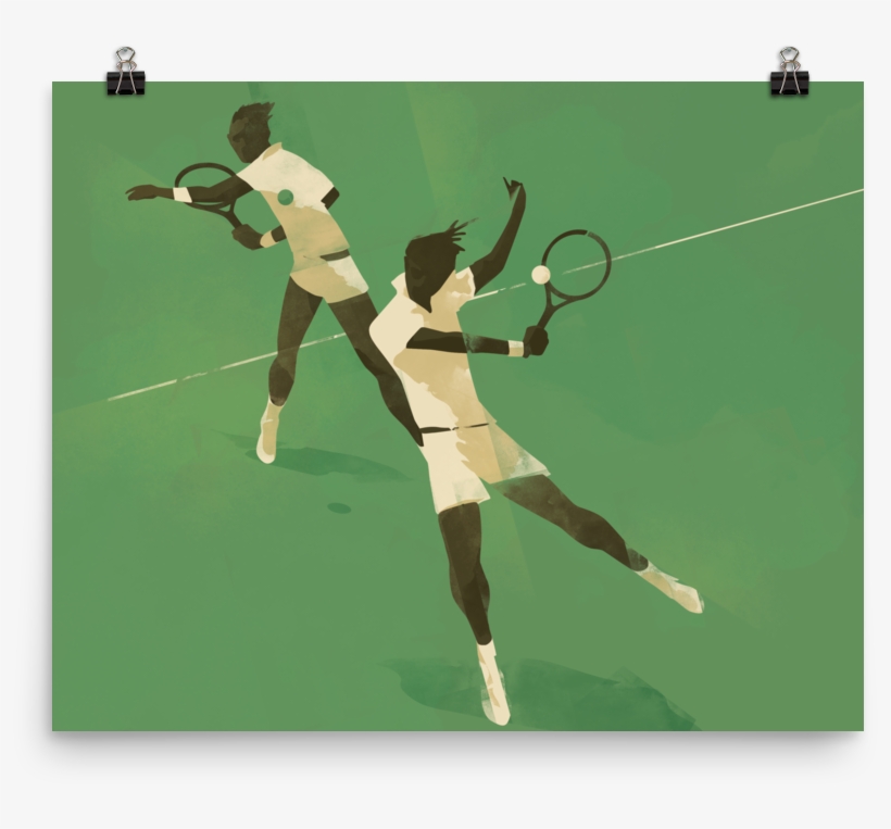 Ymer Brothers Print - Tennis Player, transparent png download