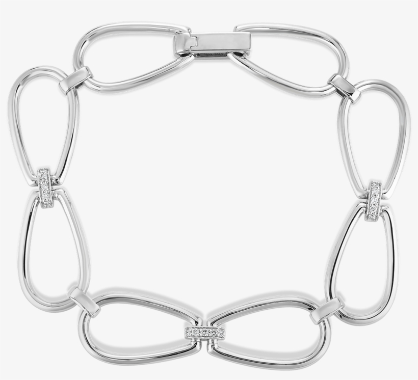 Classica Parisienne18k Stirrup Link Bracelet W - Bracelet, transparent png download