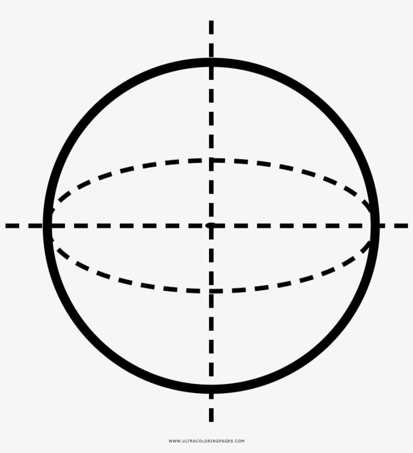 Esfera Página Para Colorear - Circle, transparent png download
