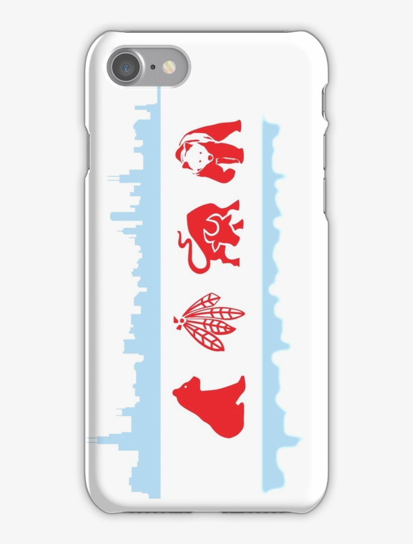 Chicago Flag With Skyline And Teams Iphone 7 Snap Case - Series Of Unfortunate Events Phone Case, transparent png download