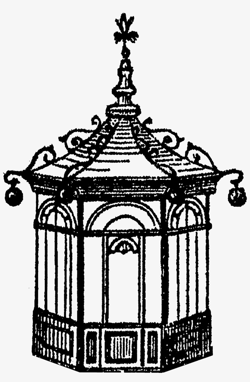 Go To Image - Black And White Gazebo Clipart, transparent png download