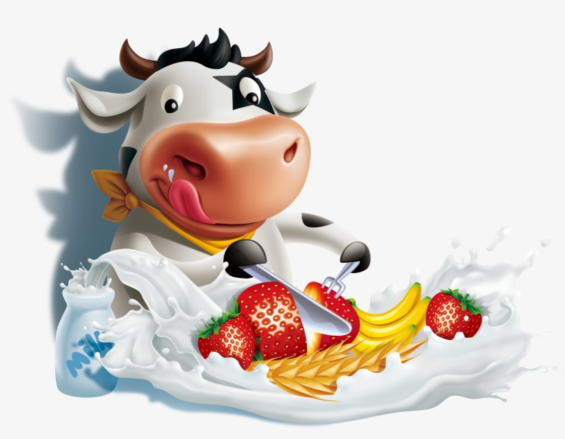 Banana Flavored Milk - Milk And Fruit Png, transparent png download