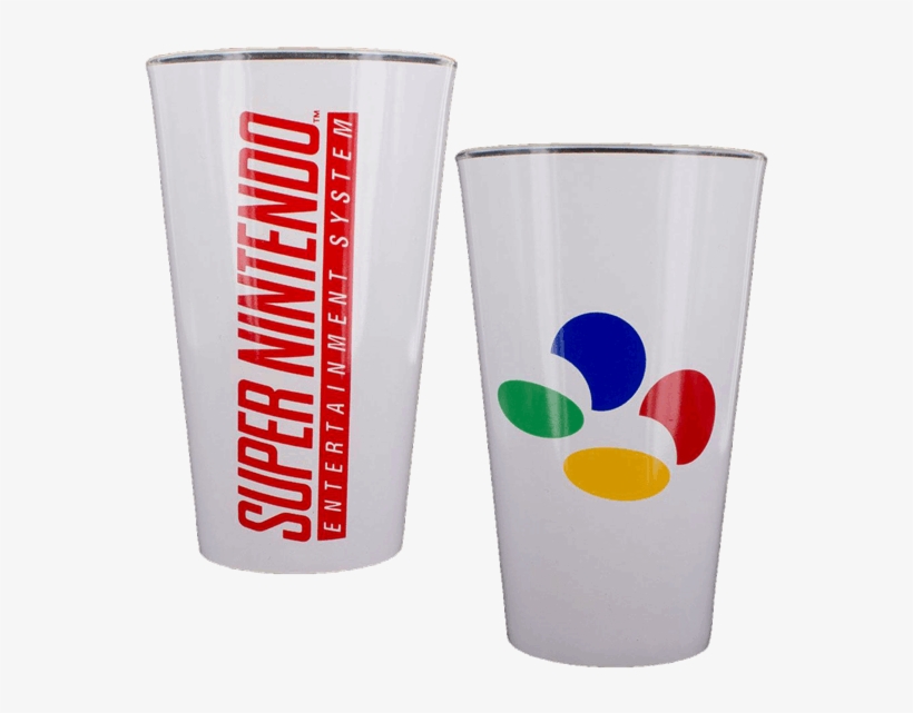 Snes Drinking Glass - Super Nintendo, transparent png download