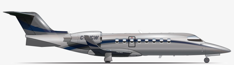 Learjet - Learjet 45 Side, transparent png download