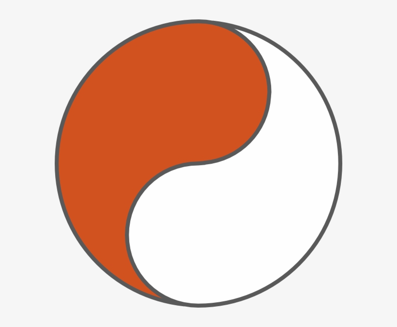 Orange And White Yin Yang, transparent png download