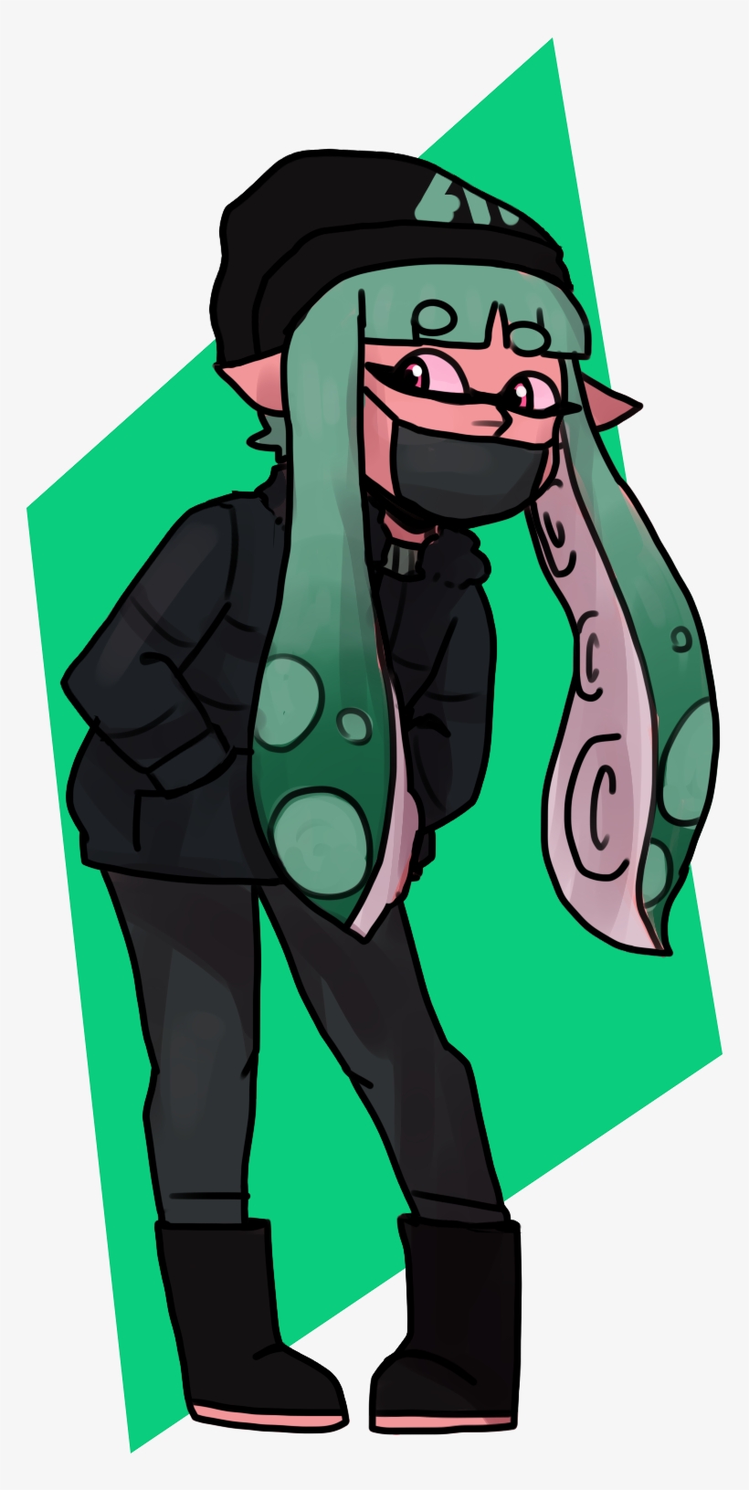 Fan Art[oc] Just Got Spla2n Last Week, So I Drew My - Cartoon, transparent png download