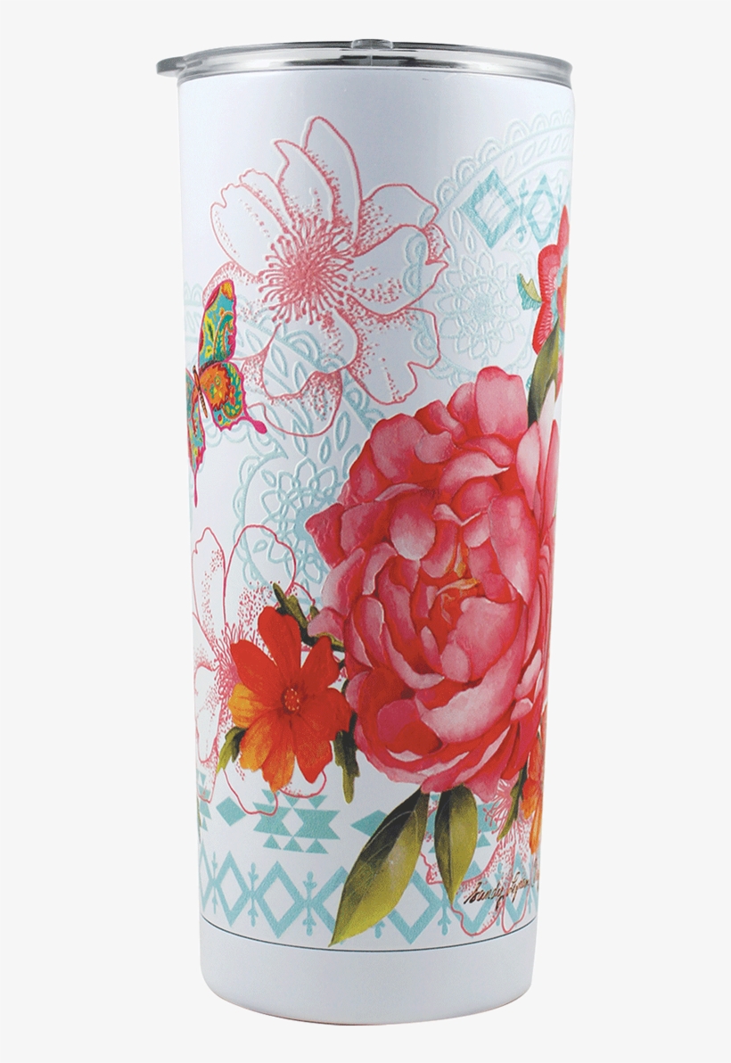 Boho Chic 24 Oz Tumbler - Peony, transparent png download