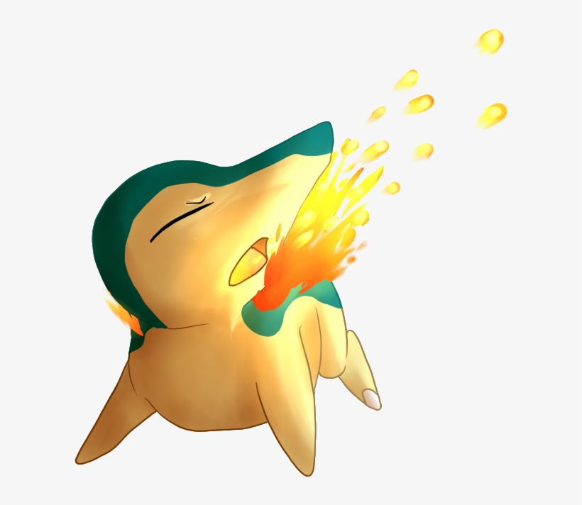 Currently Cyndaquil, Typhlosion And Entei Are Illustrated - Cyndaquil Ember, transparent png download