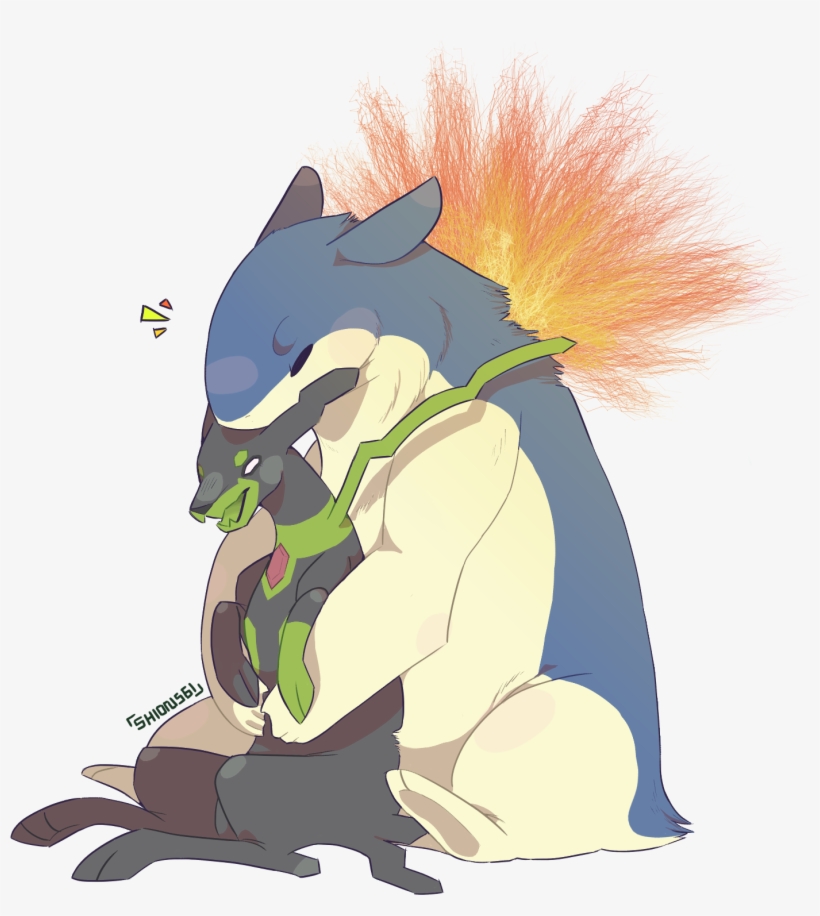 10% Forme Zygarde And Typhlosion - Cartoon, transparent png download