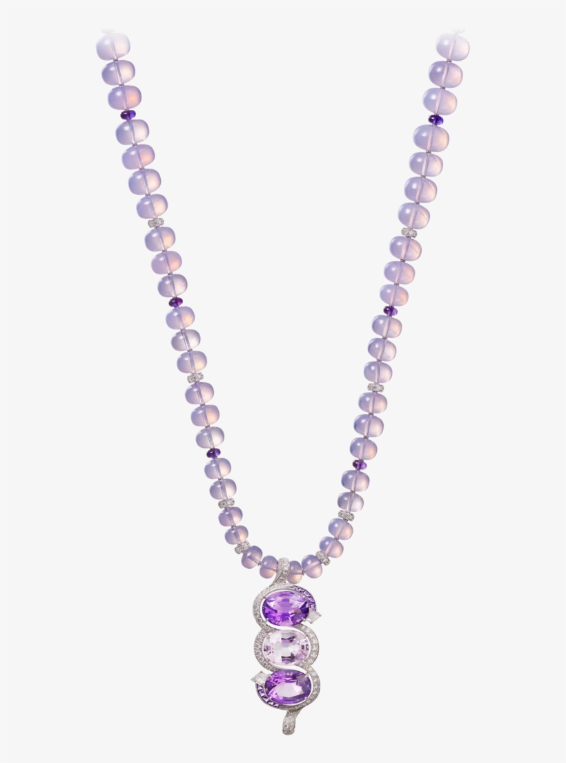 High Jewelry Necklace White Gold, Amethysts, Topaz, - High Jewelry Topaz, transparent png download