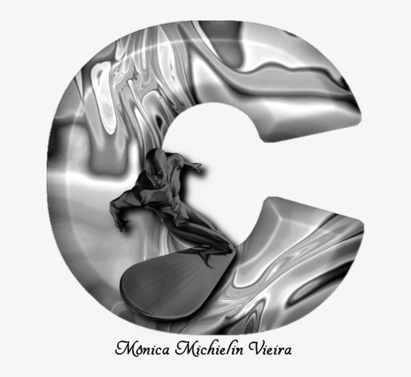 Alfabeto Surfista Prateado Png - Silver Surfer, transparent png download