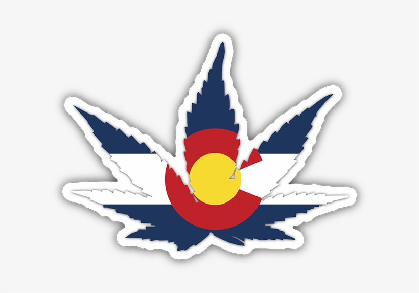 Colorado Cannabis Flag Sticker - Emblem, transparent png download