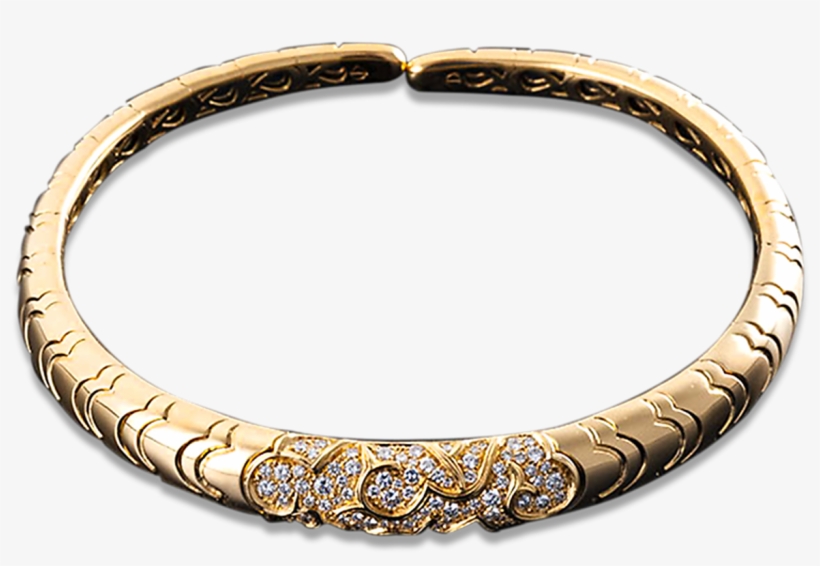 Marnia B Gold And Diamond Collar Necklace - Body Jewelry, transparent png download