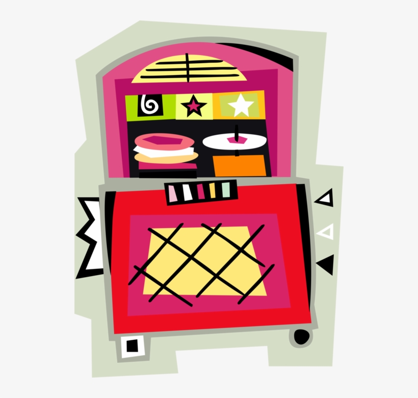 Vector Illustration Of Vintage Record Playing Coin-operated - Illustration, transparent png download