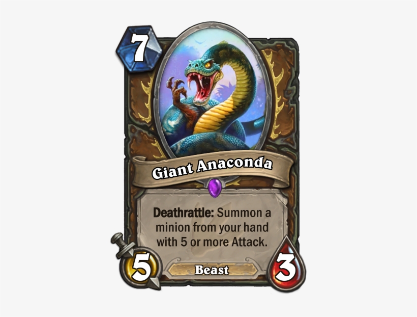 Giant Anaconda - Hearthstone Mech C Thun, transparent png download