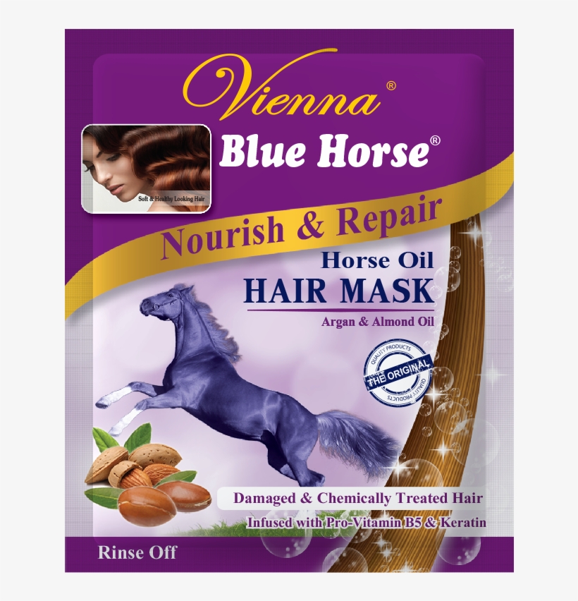 Vienna Blue Horse Hair Mask Nourish & Repair - Hair, transparent png download