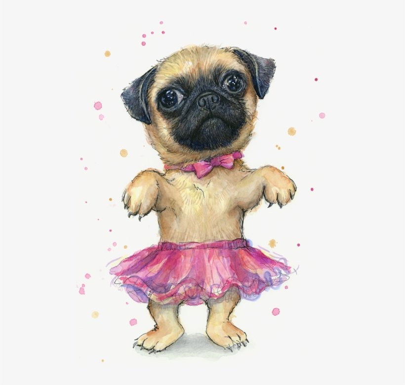 Bleed Area May Not Be Visible - Cute Pug Puppy, transparent png download
