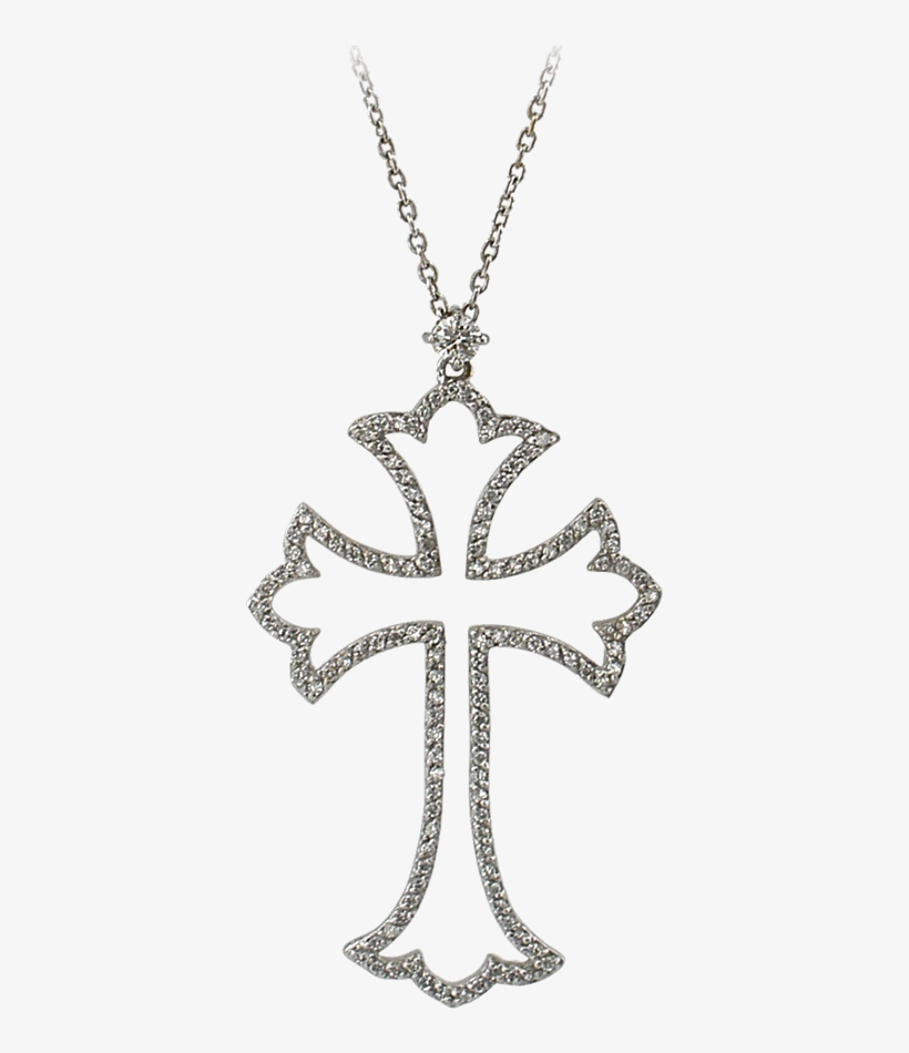 White Gold Cross With Diamonds - Rocket, transparent png download