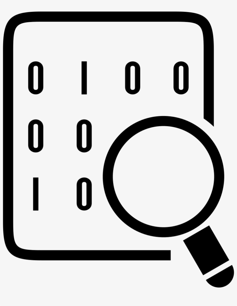 Binary Codes On Data Sheet With Magnifying Lens Comments - Computer Desktop Logo Png, transparent png download