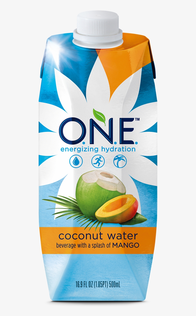 Coconut Water Beverage With A Splash Of Mango - Coconut Water One, transparent png download