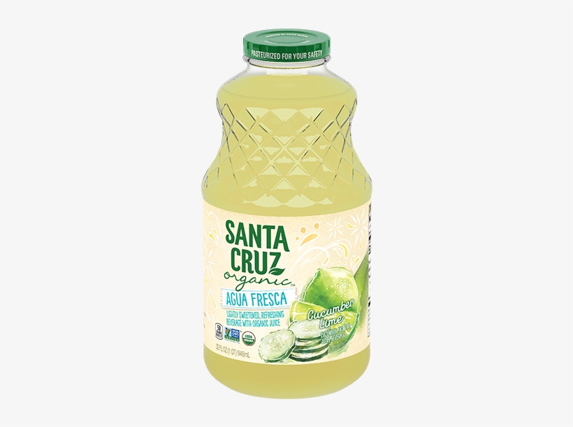 Cucumber Lime - Santa Cruz Organic - Organic Pure Lemon Juice - 16, transparent png download