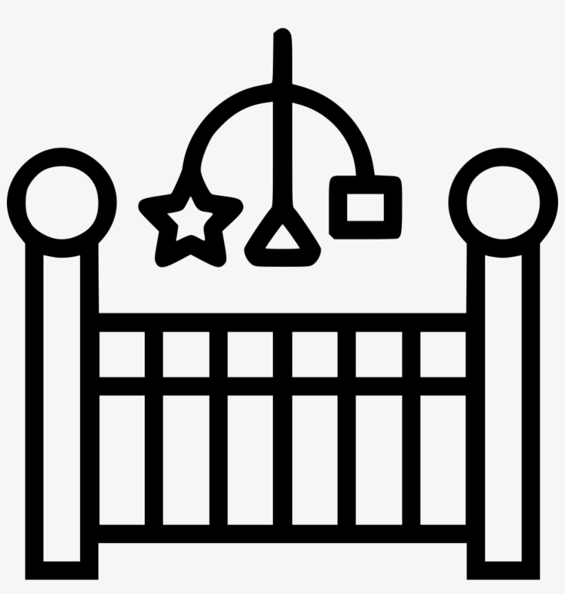 Baby Crib Comments - Baby Bed Icon, transparent png download