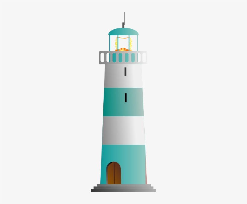 Turquoise And White Lighthouse Clip Art - Lighthouse Clip Art, transparent png download