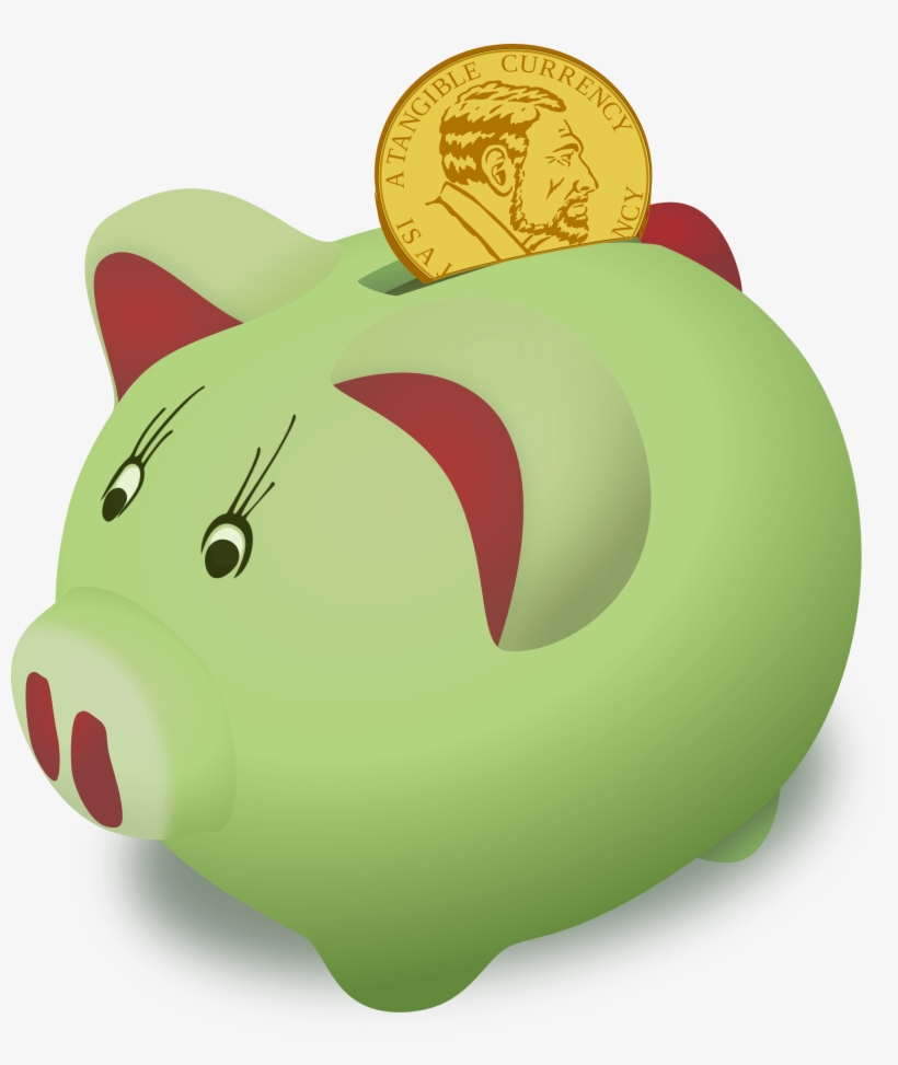 Flying Money Cliparts - Piggy Bank Clip Art, transparent png download