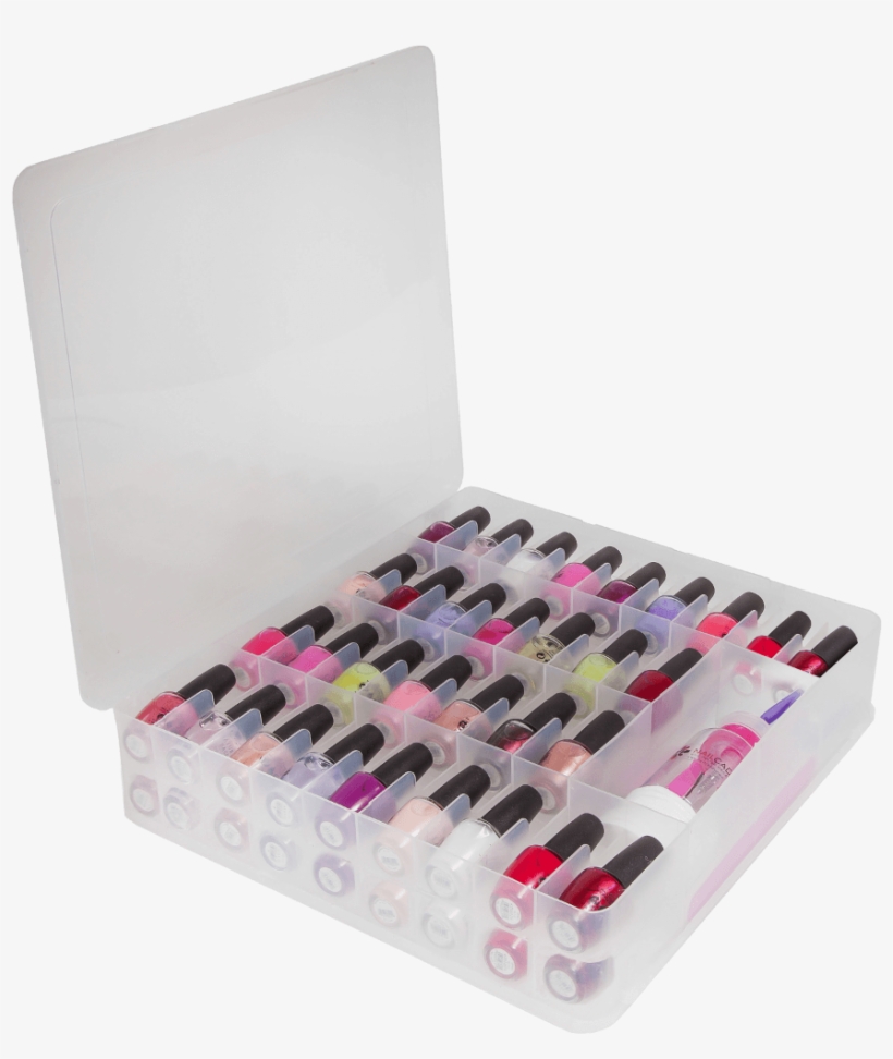 Nail Polish Organizer Opened - Nail Polish Storage, transparent png download