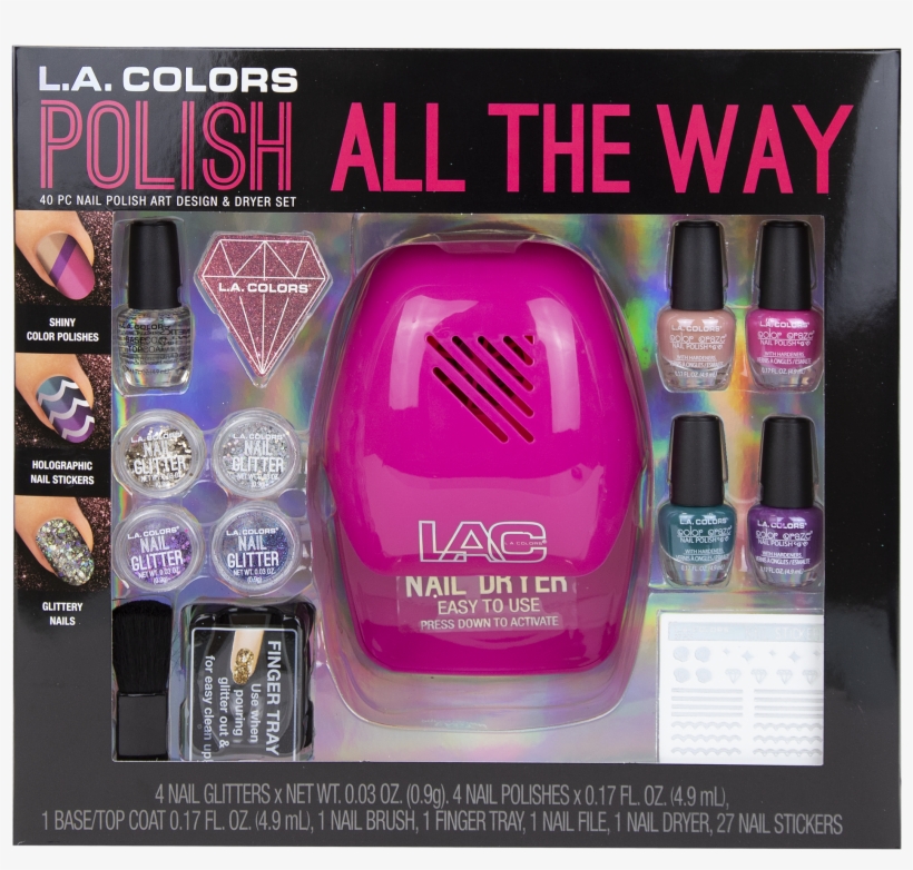 Colors 40 Piece Polish All The Way Nail Dryer, Nail - Nail Polish, transparent png download