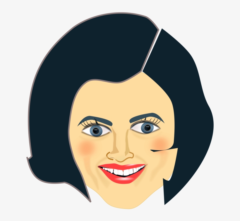 Smiley Face Woman Facial Expression - Middle Aged Woman Cartoon, transparent png download