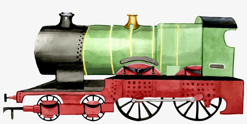 Paper Steam Locomotive Rail Transport Train - Train, transparent png download
