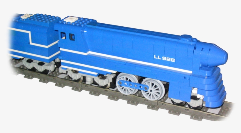Blue Streamliner Steam Engine By Ben Fleskes Using - Big Black Steam Train, transparent png download