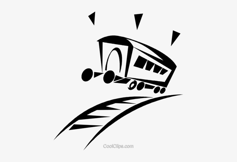 Railway Car On Train Tracks Royalty Free Vector Clip, transparent png download