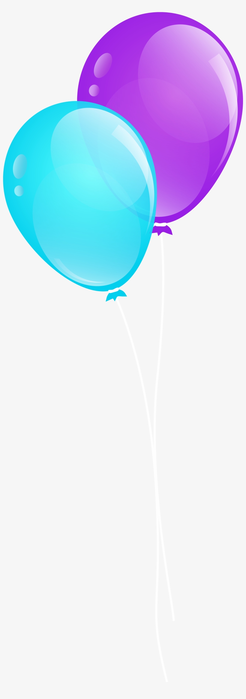 Blue And Purple Balloons Clip Art Image - Purple And Blue Balloon Png, transparent png download