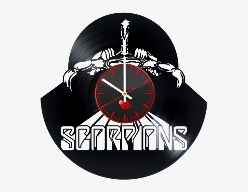Scorpions Handmade Vinyl Record Wall Clock Cool Design - Scorpions, transparent png download