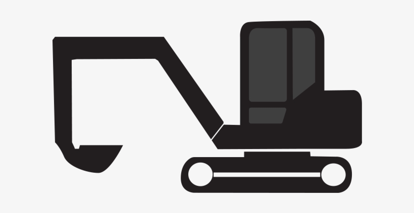 Mini Excavator Png Black And White Transparent Mini - Illustration, transparent png download