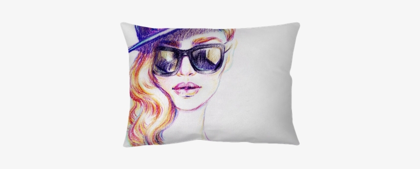 Woman In Sunglasses - Painting, transparent png download