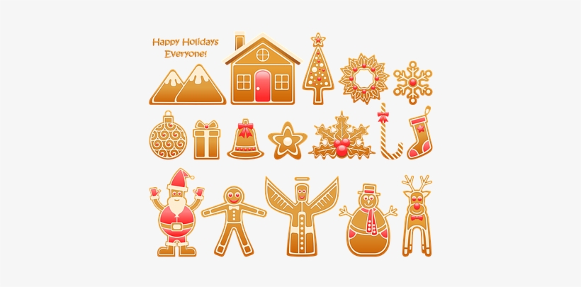 Gingerbread, Food, Snack, Seasonal - Рождественские Пряники Пнг, transparent png download