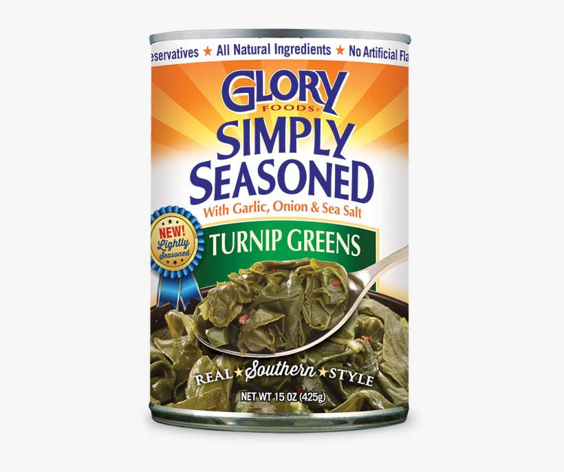 Simply Seasoned Turnip Greens - Glory Foods Sensibly Seasoned Collard Greens - 14.5, transparent png download