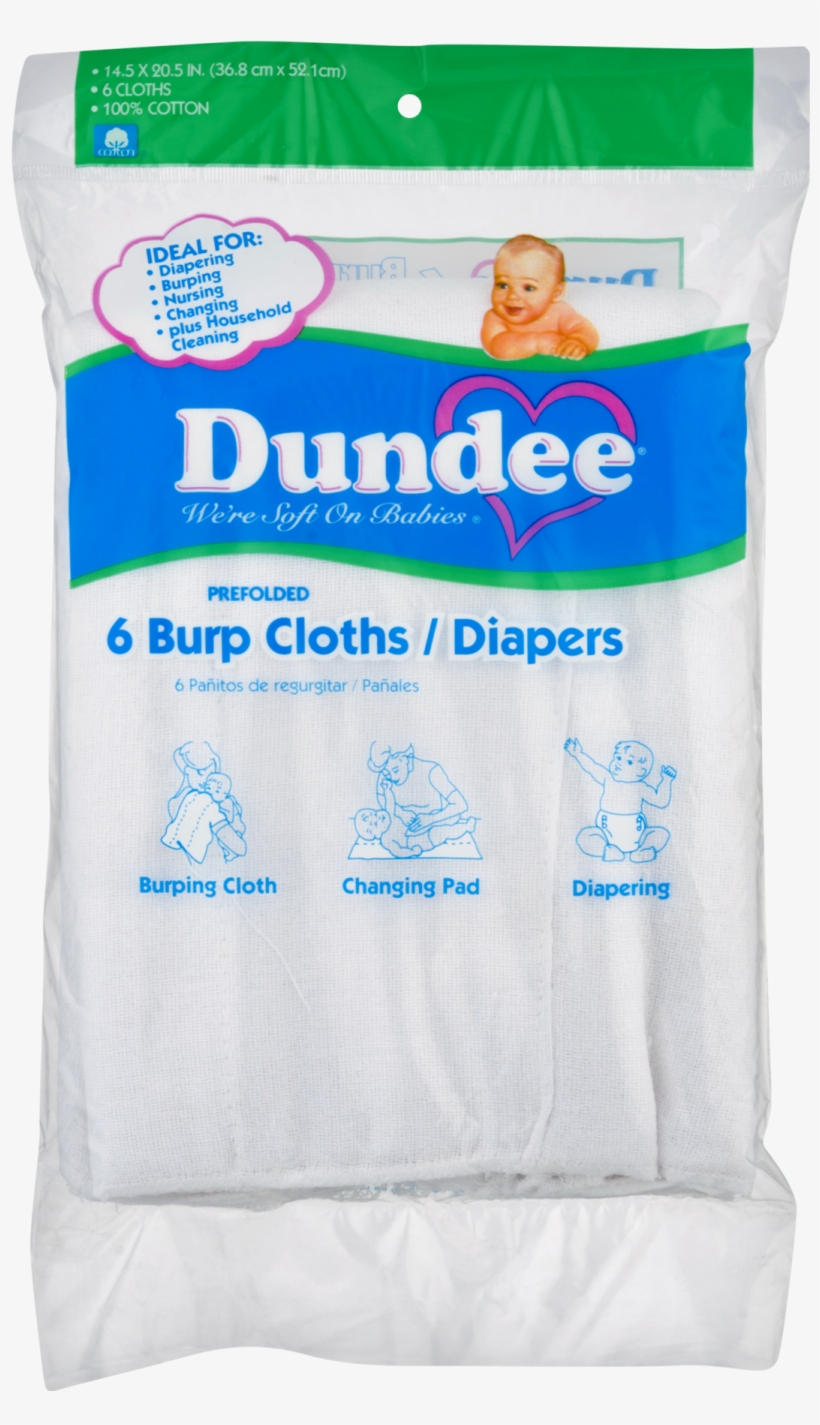 Crown Crafts Dundee Burp Cloths - White, transparent png download