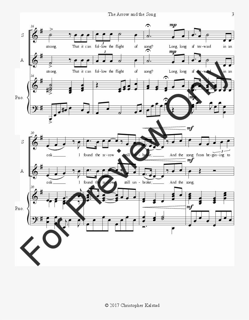 The Arrow And The Song Thumbnail - Behold The Wood Of The Cross Guitar Sheet Music, transparent png download