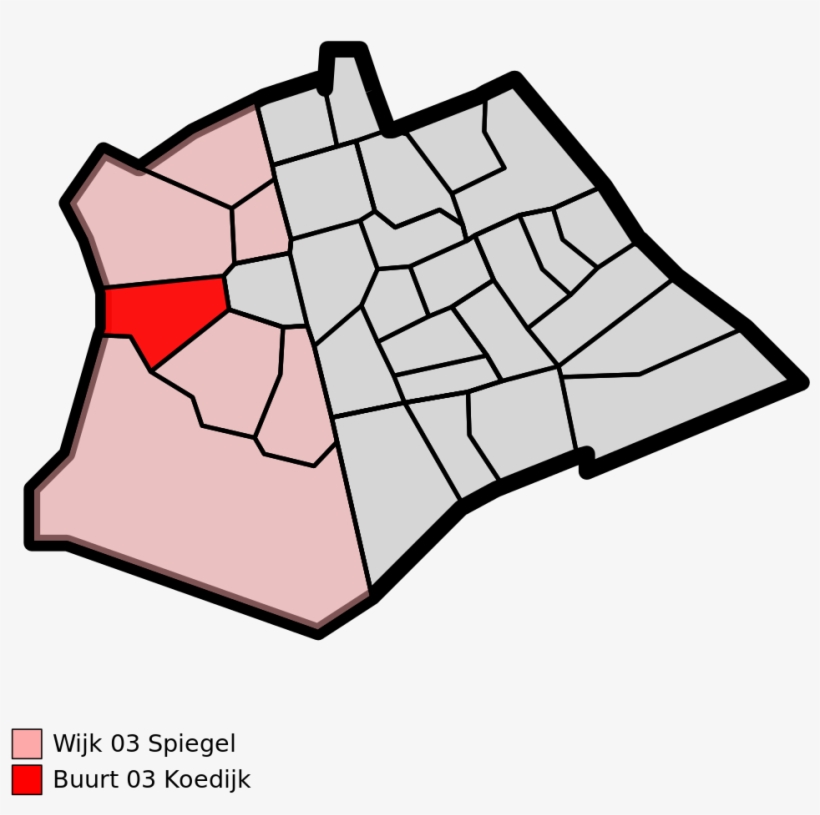 Bestand - Map - Nl - Bussum - Wijk 03 Spiegel - Buurt, transparent png download