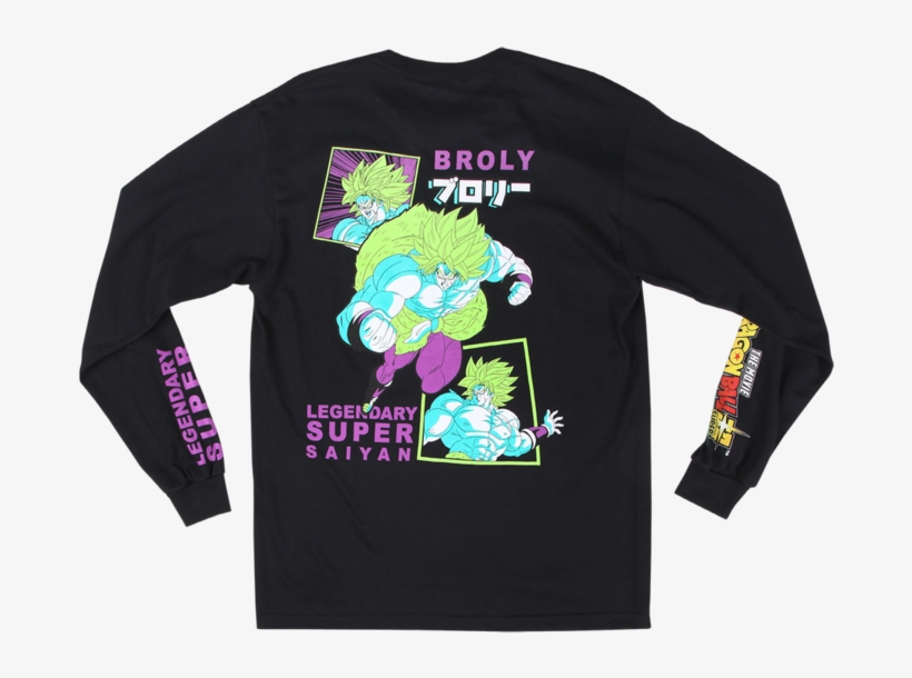 Dragon Ball Super Broly Black Longsleeve Tee - Sweatshirt, transparent png download