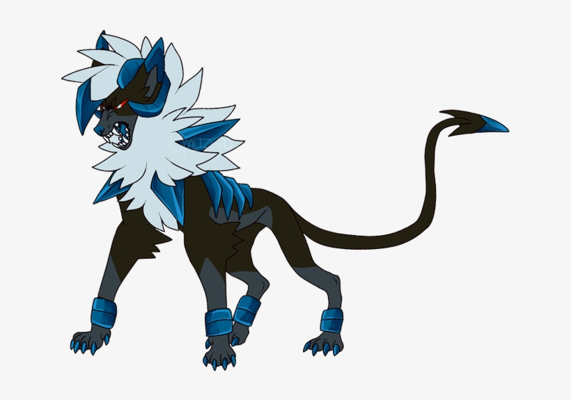 New Oc Thats A Houndoom/ Dusk Lycanroc Fusion, I Need - Cartoon, transparent png download