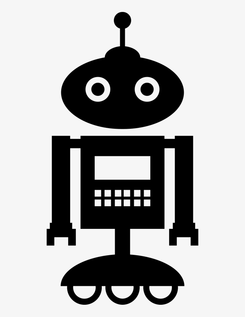 Robot Standing Over Wheels With An Antenna On The Head - Robot, transparent png download